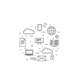 network cloud computing vector image