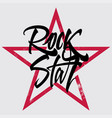 rock star print for t-shirt banner billboard vector image
