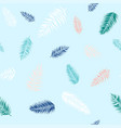 seamless pattern tropical palm leaves flat vector image vector image