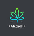 cannabis logo design inspiration idea concept vector image vector image