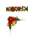 christmas border vector image
