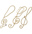 cowboy treble clef vector image vector image