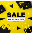 sale poster template with boxes bow vector image