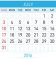 calendar month vector image