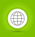 globe icon in creative design with elements vector image