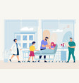mother holds newborn in her arms cartoon flat vector image