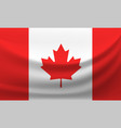 waving national flag of canada vector image