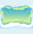 beautiful sunrise and clouds vector image