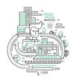 city lifestyle composition - line design vector image