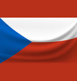waving national flag of czech republic vector image