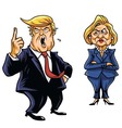 donald trump vs hillary clinton vector image vector image