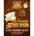 treasure island party flyer template vector image