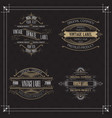 4 vintage typographic label premium vector image