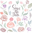 collection of design elements for wedding vector image