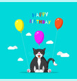 happy birthday greeting card vector image vector image