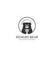 hungry bear logo designs with platen vector image
