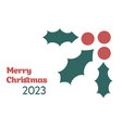 merry christmas 2023 postcard or greeting card vector image