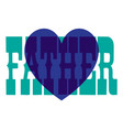 overlapping fathers day heart vector image
