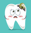 cartoon tooth vector image