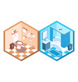 isometric bathroom toilet interior vector image