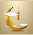 ramadan kareem islamic greeting card background vector image