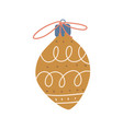 yellow christmas bauble christmas decoration vector image vector image