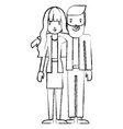 couple avatar characters icons vector image