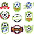 set of football emblems vector image