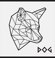 abstract polygonal geometric head a dog vector image vector image