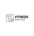 fitness logo design templatedesign for gym vector image