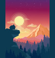 house on top of mountain vector image vector image