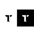 modern and strong letter t initials logo design 5 vector image vector image