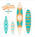 retro vintage prints for surfboards vector image