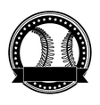 sober baseball emblem or label icon image vector image