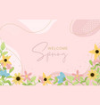 beautiful hand drawn spring flower background vector image
