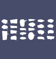 blank chat balloons in various shapes in flat vector image