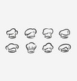chef hat icon set cook symbol for design vector image vector image