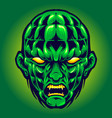 green head angry monster halloween vector image vector image