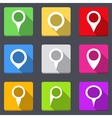 map pins icons vector image vector image