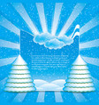 winter scene frame vector image vector image