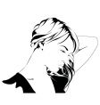 young woman silhouette vector image vector image
