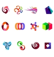 12 colorful symbols set 19 vector image