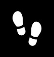 footsteps icon or footprint silhouette vector image vector image