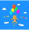 happy birthday greeting card vector image vector image