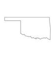 Oklahoma state of usa - solid black outline map Vector Image