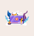 video content creator colorful cartoon blogger e vector image vector image