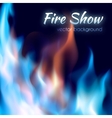fire show poster abstract red and blue burning vector image vector image