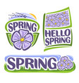 logo of spring flowers vector image