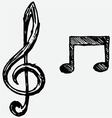musical notes vector image