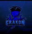 octopus logo mascot for esport etc vector image vector image